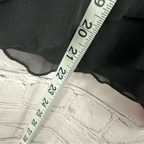 talbots silk layered ruffles chiffon skirt - Picture 3 of 6